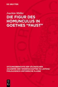 Die Figur des Homunculus in Goethes ­"Faust"_cover