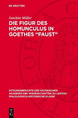 Die Figur des Homunculus in Goethes ­"Faust"