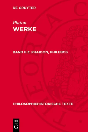 Phaidon, Philebos