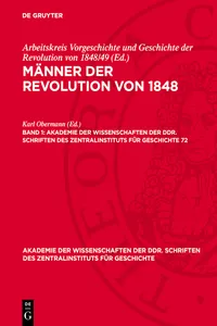 Männer der Revolution von 1848. Band 1_cover