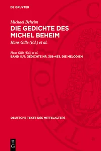 Gedichte Nr. 358–453. Die Melodien_cover