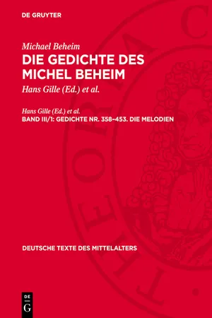 Gedichte Nr. 358–453. Die Melodien