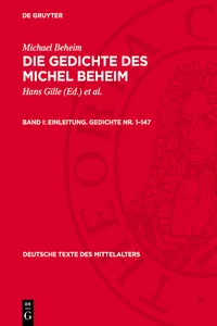 Einleitung. Gedichte Nr. 1–147_cover