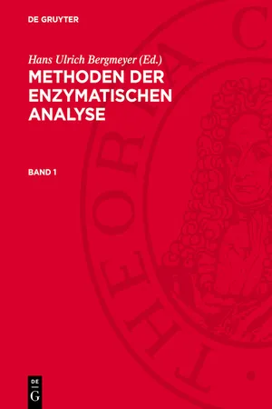 Methoden der enzymatischen Analyse, Band 1