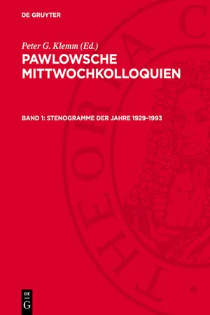 Stenogramme der Jahre 1929–1993