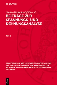 Beiträge zur Spannungs- und Dehnungsanalyse. Teil 5_cover