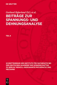 Beiträge zur Spannungs- und Dehnungsanalyse. Teil 6_cover