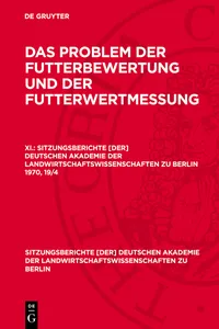 Das Problem der Futterbewertung und der Futterwertmessung. XI._cover