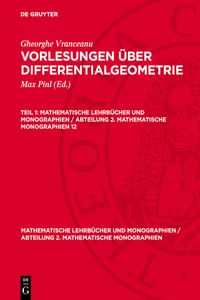 Gheorghe Vranceanu: Vorlesungen über Differentialgeometrie. Teil 1_cover