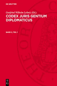 Codex juris gentium diplomaticus. Band 2, Teil 1_cover