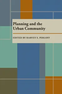 Planning and the Urban Community_cover