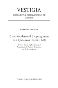 Bauurkunden und Bauprogramm von Epidauros I_cover