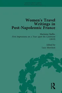 Women's Travel Writings in Post-Napoleonic France, Part I Vol 1_cover