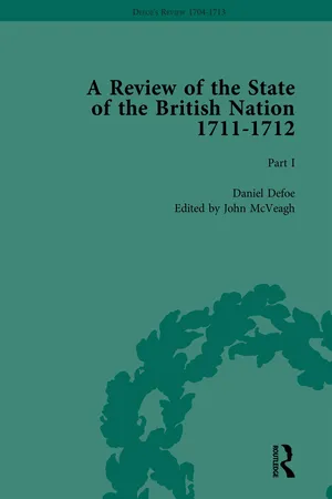 Defoe's Review 1704-13, Volume 8 (1711-12), Part I