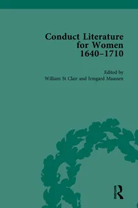 Conduct Literature for Women, Part II, 1640-1710 vol 3_cover