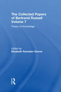 The Collected Papers of Bertrand Russell, Volume 7_cover