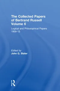 The Collected Papers of Bertrand Russell, Volume 6_cover