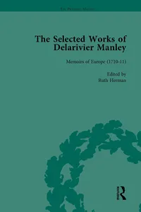 The Selected Works of Delarivier Manley Vol 3_cover