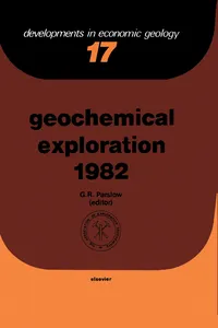 Geochemical Exploration 1982_cover