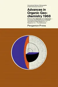 Advances in Organic Geochemistry 1968_cover