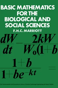 Basic Mathematics for the Biological and Social Sciences_cover