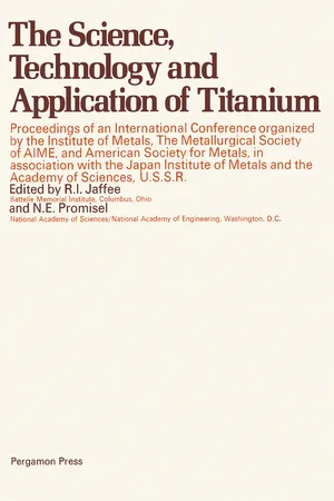 The Science, Technology and Application of Titanium