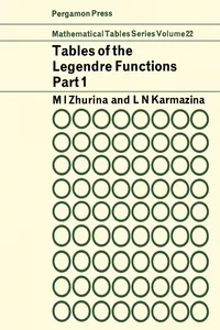 Tables of The Legendre Functions P—½+i_cover