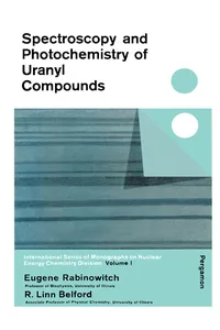 Spectroscopy and Photochemistry of Uranyl Compounds_cover