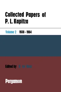 Collected Papers of P.L. Kapitza_cover