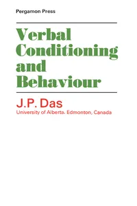 Verbal Conditioning and Behaviour_cover