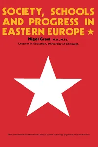 Society, Schools and Progress in Eastern Europe_cover