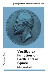 Vestibular Function on Earth and in Space_cover