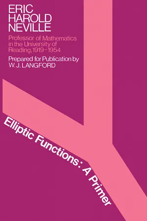 Elliptic Functions