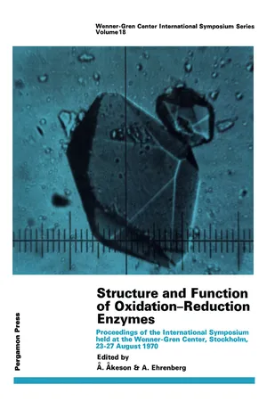 Structure and Function of Oxidation–Reduction Enzymes