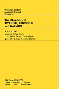 The Chemistry of Titanium, Zirconium and Hafnium_cover