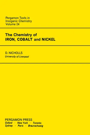 The Chemistry of Iron, Cobalt and Nickel