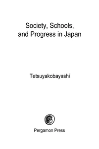 Society, Schools, and Progress in Japan_cover