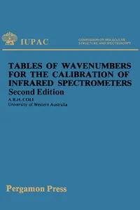 Tables of Wavenumbers for the Calibration of Infrared Spectrometers_cover