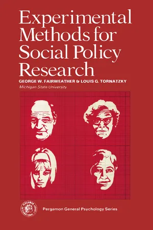 Experimental Methods for Social Policy Research