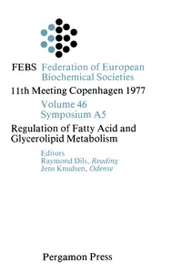 Regulation of Fatty Acid and Glycerolipid Metabolism_cover