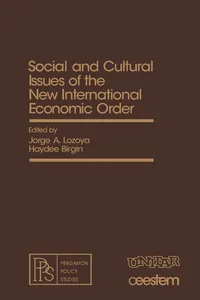 Social and Cultural Issues of the New International Economic Order_cover