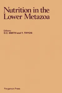 Nutrition in the Lower Metazoa_cover