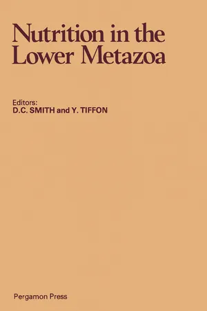 Nutrition in the Lower Metazoa