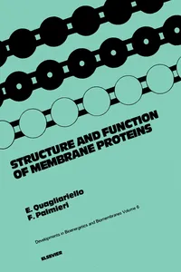 Structure and Function of Membrane Proteins_cover