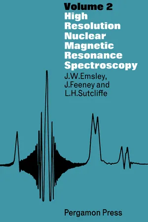 High Resolution Nuclear Magnetic Resonance Spectroscopy