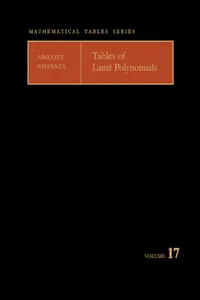 Tables of Lamé Polynomials_cover