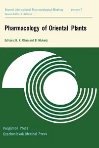 Pharmacology of Oriental Plants_cover