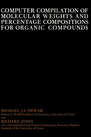 Computer Compilation of Molecular Weights and Percentage Compositions for Organic Compounds