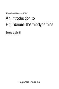 Solution Manual for an Introduction to Equilibrium Thermodynamics_cover