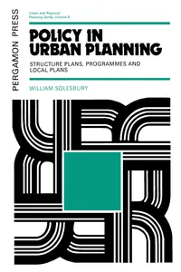 Policy in Urban Planning_cover